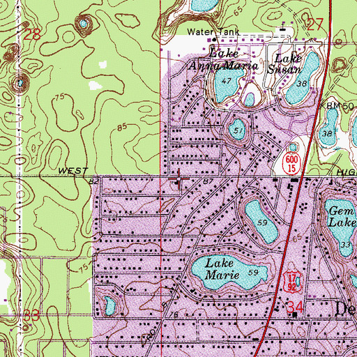 Topographic Map of Community United Methodist Church, FL
