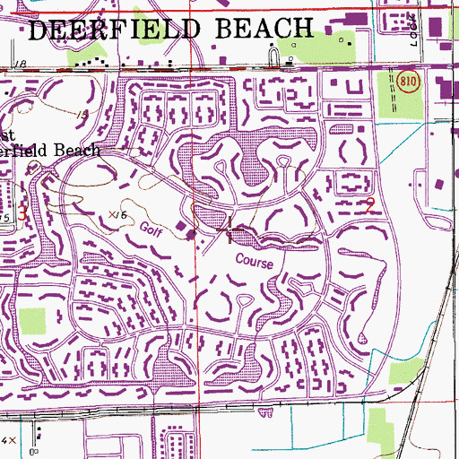 Topographic Map of Country Club of Coral Springs, FL