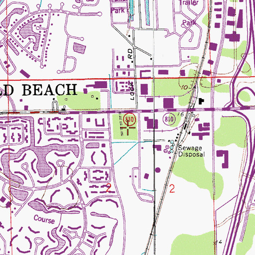 Topographic Map of Village Post Office, FL