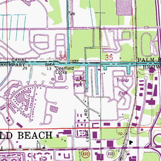 Topographic Map of Tidewater Estates Mobile Home Park, FL