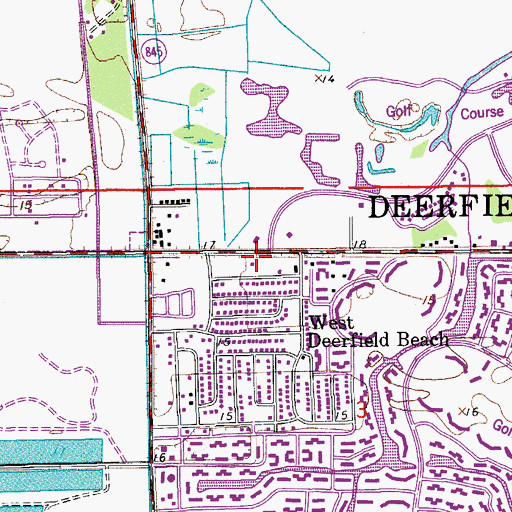 Topographic Map of Dollar Mall Shopping Center, FL