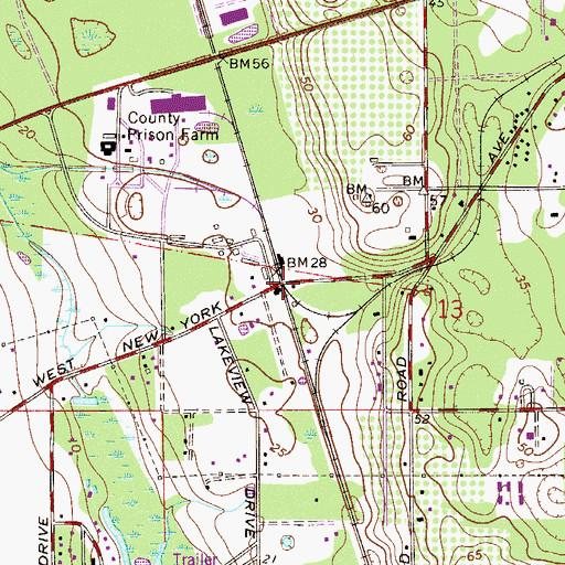 Topographic Map of Deland Amtrak Station, FL