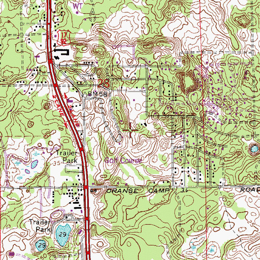 Topographic Map of Country Club of Florida, FL