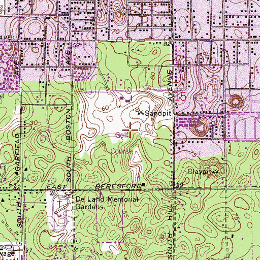 Topographic Map of Country Club of Mount Dora, FL