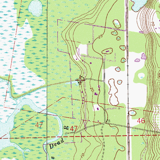Topographic Map of Highland Park Fish Camp Marina, FL