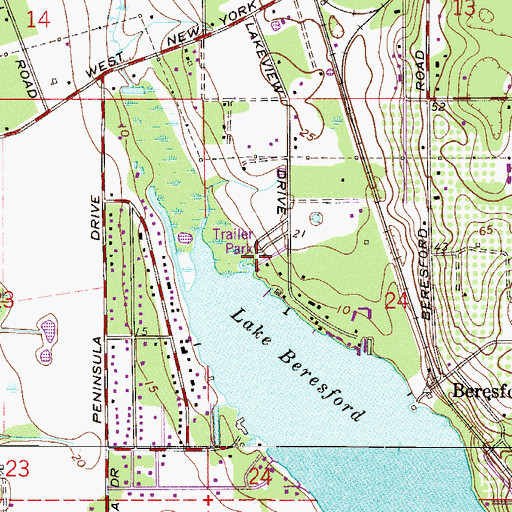 Topographic Map of Kyps Fish Camp Marina, FL