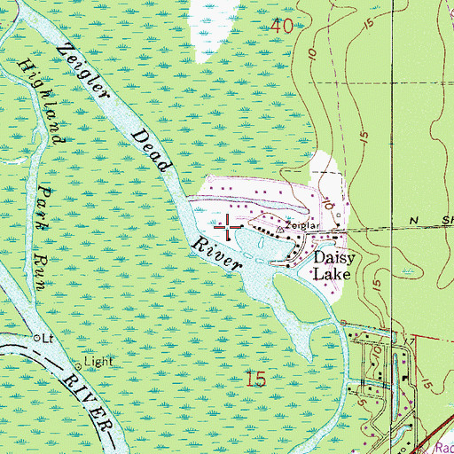 Topographic Map of North Shell Fish Camp Marina, FL