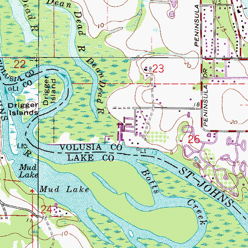 Topographic Map of Riviera Resort Marina, FL