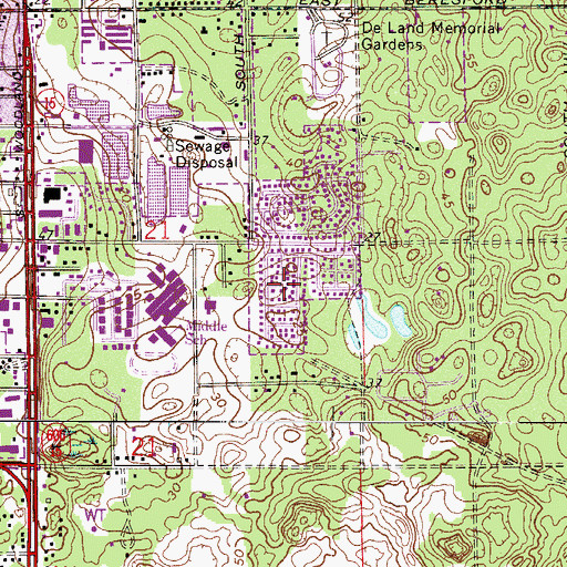 Topographic Map of A Better Place Mobile Home Park, FL