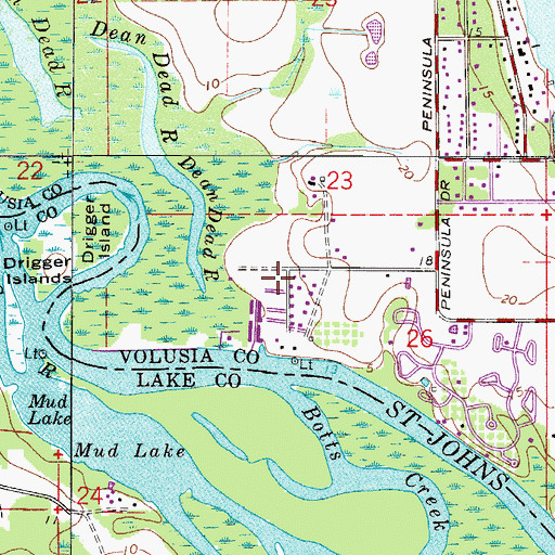 Topographic Map of Riviera Mobile Home Park, FL