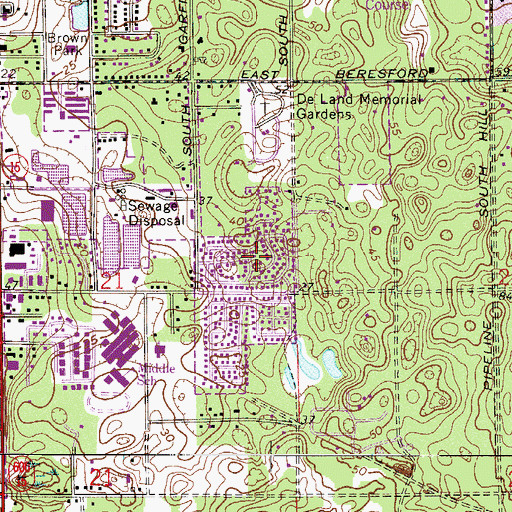Topographic Map of A Better Place Phase III Mobile Home Park, FL