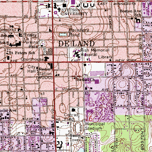 Topographic Map of Bethel African Methodist Episcopal Church, FL