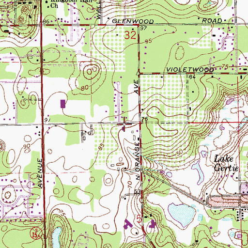 Topographic Map of Covenant Community Church, FL