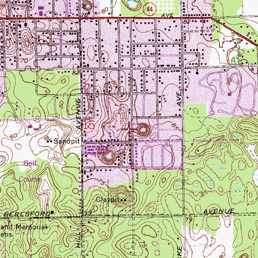 Topographic Map of Eastside Baptist Church, FL