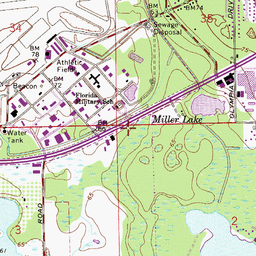 Topographic Map of First Temple Assembly of God Church, FL