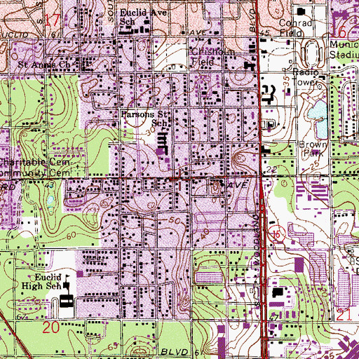 Topographic Map of Friendship Missionary Baptist Church, FL