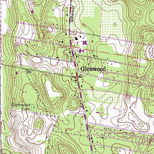 Topographic Map of Glenwood Presbyterian Church, FL