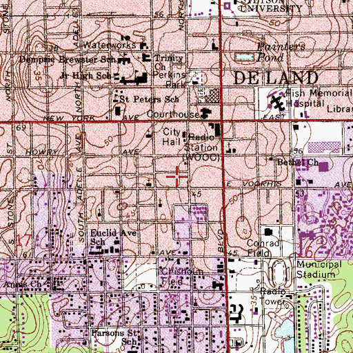 Topographic Map of Gods Covenant Mission Center, FL