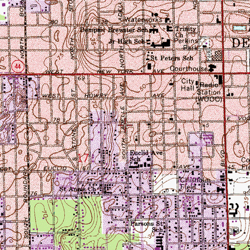 Topographic Map of Greater Refuge Church of Our Lord, FL