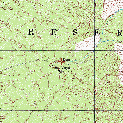 Topographic Map of Kuit Vaya, AZ
