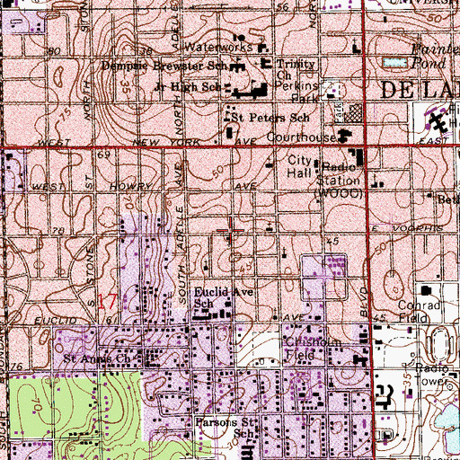 Topographic Map of Royal Temple Free Methodist Church, FL
