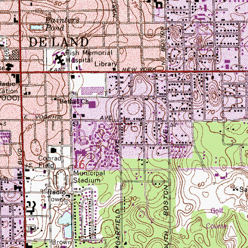 Topographic Map of Saint Paul Community Baptist Church, FL