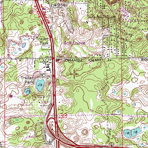 Topographic Map of West Volusia Regal Shopping Center, FL