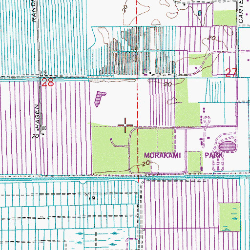 Topographic Map of Morikami Gardens, FL