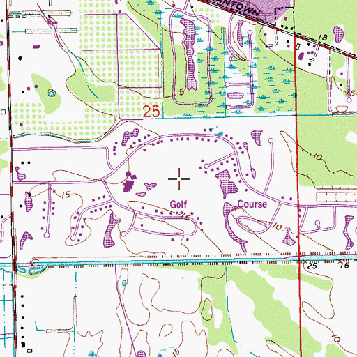 Topographic Map of Country Club of Orlando, FL