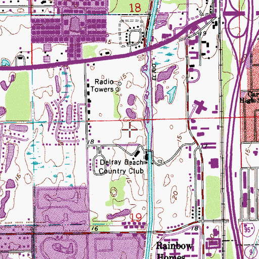 Topographic Map of Country Club of Silver Springs Shores, FL