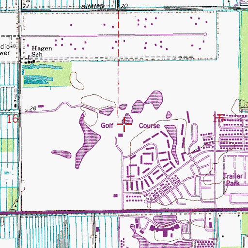 Topographic Map of Country Creek Country Club, FL