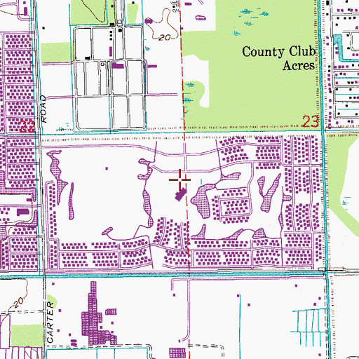 Topographic Map of Cranes Roost Golf Course, FL