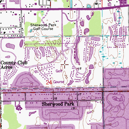 Topographic Map of Crystal Lake Club, FL