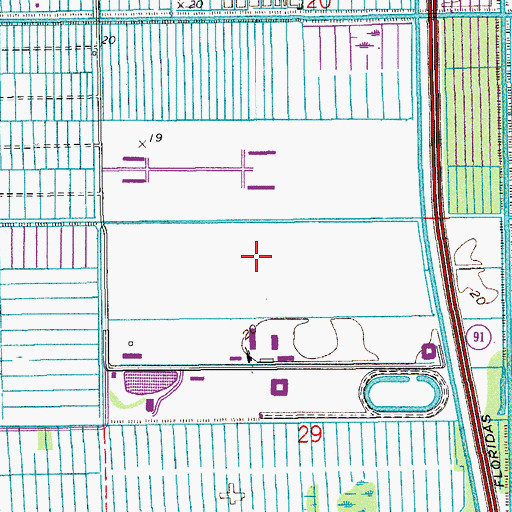 Topographic Map of Crystalbrook Golf Course, FL