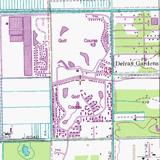 Topographic Map of Cypress Creek Golf Course, FL