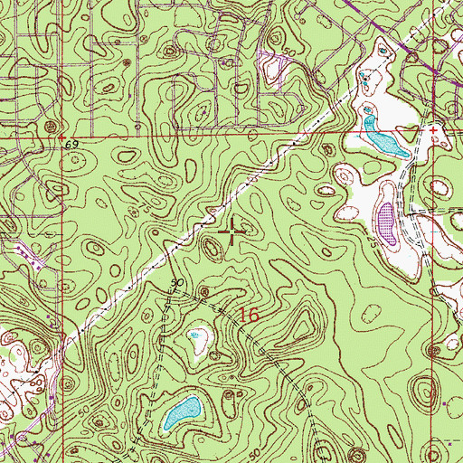 Topographic Map of Deltona Regional Library, FL