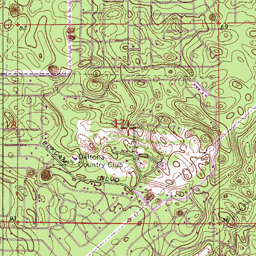 Topographic Map of Cypress Golf Course, FL
