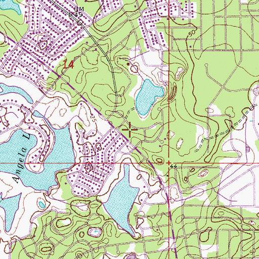 Topographic Map of Deltona Pines Post Office, FL