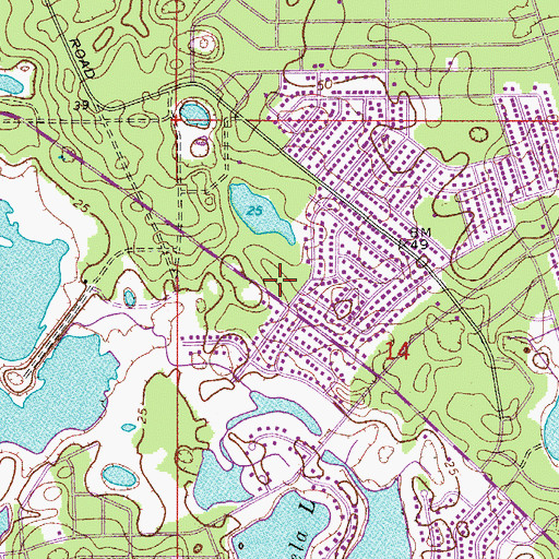 Topographic Map of Deltona Presbyterian Church, FL