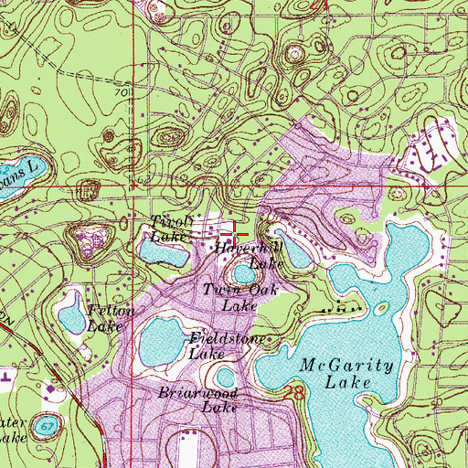 Topographic Map of Deltona United Church of Christ, FL