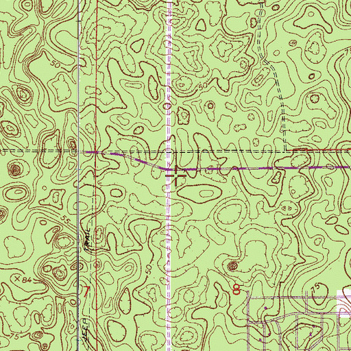 Topographic Map of Grace Baptist Church of Orange City, FL