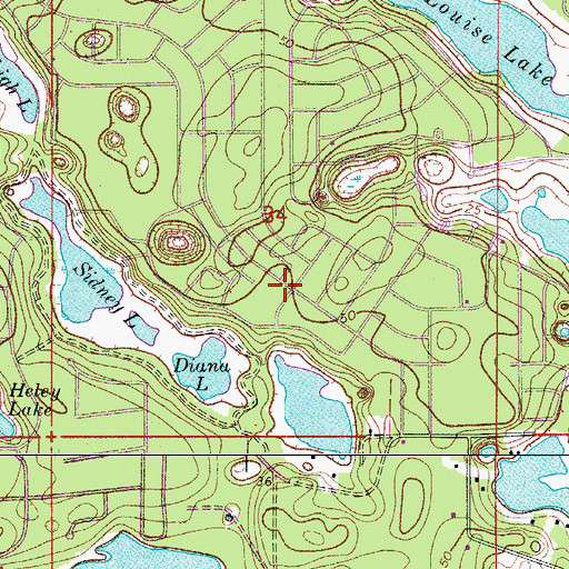 Topographic Map of Kingdom Hall of Jehovahs Witnesses East Congregation, FL