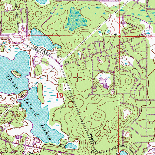Topographic Map of New Hope Baptist Church, FL