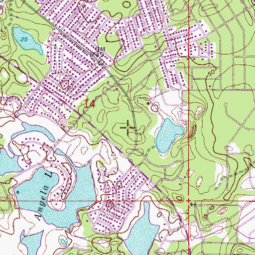 Topographic Map of DuPont Lakes Shopping Center, FL