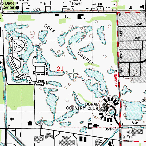 Topographic Map of Cypress Head Golf Club, FL