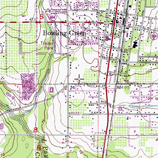 Topographic Map of Church of the Living God, FL