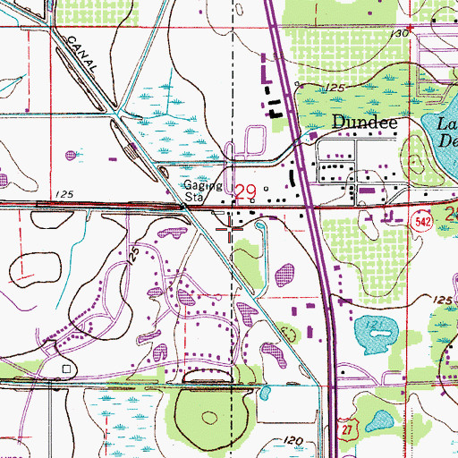 Topographic Map of Royal Oaks Mobile Home Resort, FL