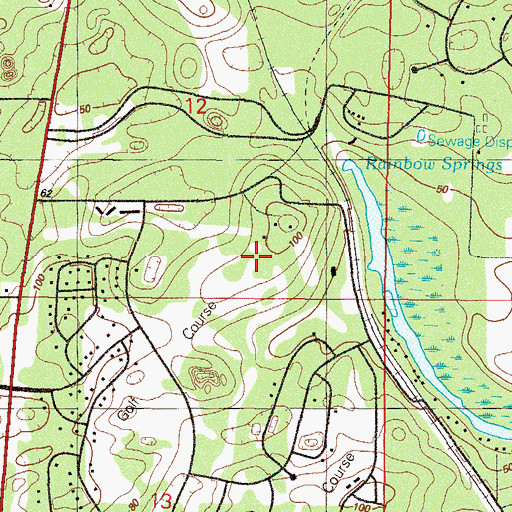 Topographic Map of Cypress Links Golf Club, FL