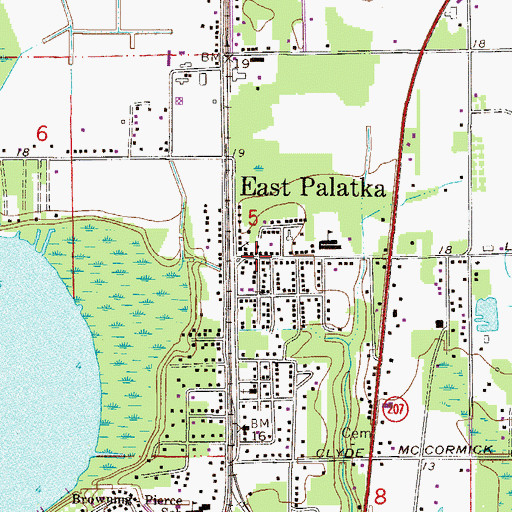 Topographic Map of Mount Olive African Methodist Episcopal Church, FL