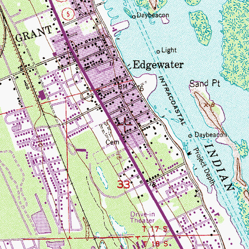 Topographic Map of Riverview Pines Mobile Home Park, FL